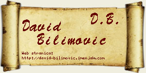 David Bilimović vizit kartica